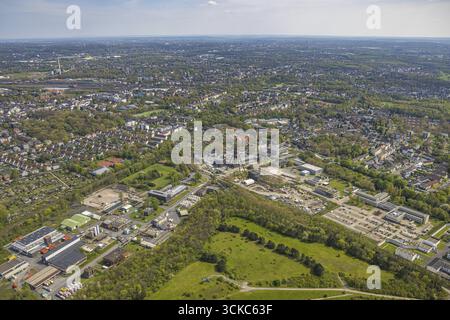 Luftaufnahme, Pluto-Zeche 2/3/7, Wickelturm, Wanne, Herne, Ruhrgebiet, Nordrhein-Westfalen, Deutschland, DE, Europa, Luftaufnahme, Luftaufnahme Stockfoto