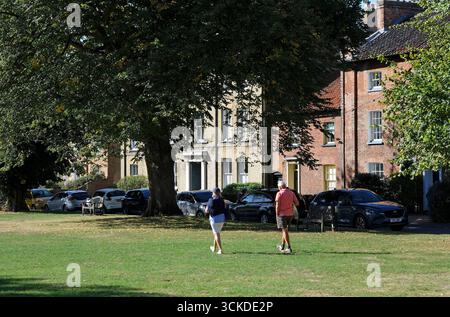 Die Buttlands Town Green, Wells-next-the-Sea, Nord norfolk, england Stockfoto