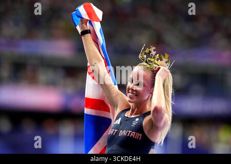 Aktenfoto vom 08/24 von Keely Hodgkinson. Keely Hodgkinson ist „100 Prozent“. Der längste Weltrekord der Leichtathletik zu brechen, ist nur eine Frage der Zeit. Ausgabedatum: Donnerstag, 11. September 2025. Stockfoto