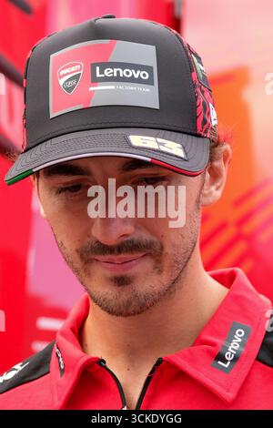 Misano Adriatico, Italien. September 2025. Porträt von Francesco Bagnaia aus Italien, Ducati Lenovo Team Prior beim Red Bull Grand Prix von San Marino und der Rimini Riviera auf dem Marco Simoncelli International Circuit am 11. September 2025 in Misano Adriatico, Italien. Quelle: Roberto Tommasini/Alamy Live News Stockfoto