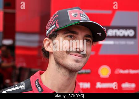 Misano Adriatico, Italien. September 2025. Porträt von Francesco Bagnaia aus Italien, Ducati Lenovo Team Prior beim Red Bull Grand Prix von San Marino und der Rimini Riviera auf dem Marco Simoncelli International Circuit am 11. September 2025 in Misano Adriatico, Italien. Quelle: Roberto Tommasini/Alamy Live News Stockfoto