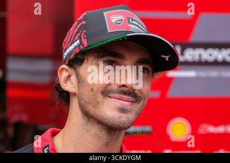 Misano Adriatico, Italien. September 2025. Porträt von Francesco Bagnaia aus Italien, Ducati Lenovo Team Prior beim Red Bull Grand Prix von San Marino und der Rimini Riviera auf dem Marco Simoncelli International Circuit am 11. September 2025 in Misano Adriatico, Italien. Quelle: Roberto Tommasini/Alamy Live News Stockfoto
