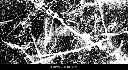 Rissige Eisplatten-Textur mit eckigen Scherben für ein dickes Overlay-Design. Stock Vektor