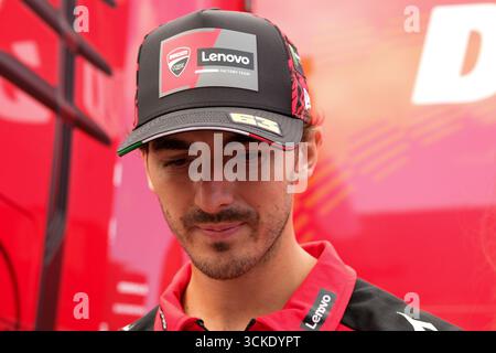 Misano Adriatico, Italien. September 2025. Porträt von Francesco Bagnaia aus Italien, Ducati Lenovo Team Prior beim Red Bull Grand Prix von San Marino und der Rimini Riviera auf dem Marco Simoncelli International Circuit am 11. September 2025 in Misano Adriatico, Italien. Quelle: Unabhängige Fotoagentur/Alamy Live News Stockfoto