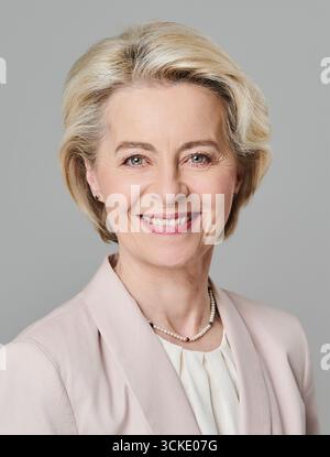 URSULA von der LEYEN Präsidentin der Europäischen Kommission im Jahr 2024. Stockfoto