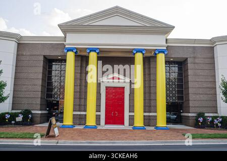 Huntsville Alabama, EarlyWorks Children's Museum, praktische Aktivitäten außerhalb des Vordereingangs, Stockfoto