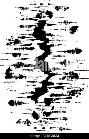 Grunge schwarz-weiß Distressed Map Design für urbane Kunst. Stock Vektor