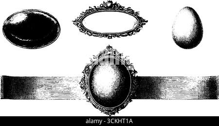 Y2K-inspirierte Kollektion mit Gravurelementen aus glänzendem Kunststoff für Retro-Design. Stock Vektor