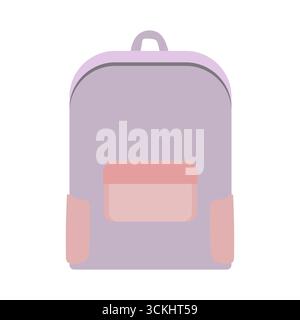 Schulrucksack in Pastellfarbe Stock Vektor