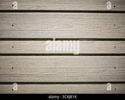 Nahaufnahme von Holzdielen mit horizontalen Linien und natürlicher Textur. Hochwertige Fotos Stockfoto