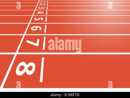 Laufbahn oder Athleten Track . Vektorabbildung. Stock Vektor
