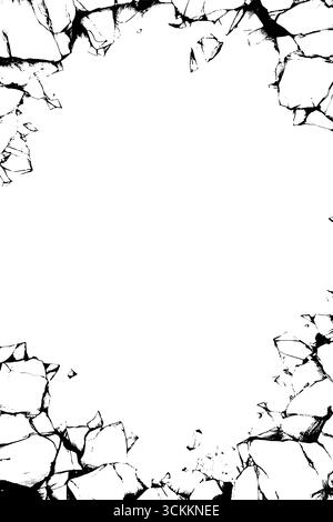 Minimalistisches abstraktes Banner mit Eisfragmenten für Winterdesign. Stock Vektor