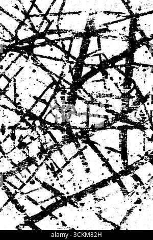 Chaotische Straßenkarten in Schwarz-weiß für urbanes Design. Stock Vektor