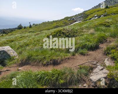 Fantastisches Frühlingspanorama des Vitosha-Berges, Bulgarien Stockfoto