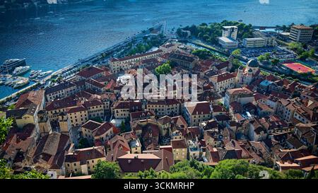 Blick auf die Stadt Kotor in Montenegro Stockfoto