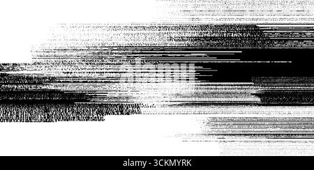 Graviertes Illustrationsset mit digitalen Störmustern für moderne Designprojekte. Stock Vektor