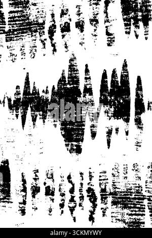 Abstraktes verzerrtes Schwarzweiß-Wellenformmuster für kreatives Design. Stock Vektor