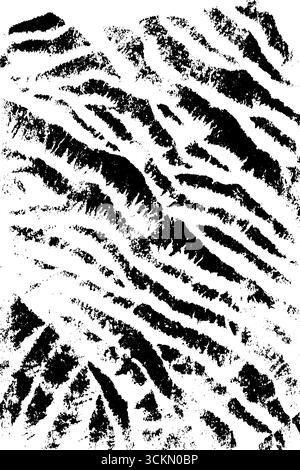 Abstrakte topografische Schwarzweiß-Kartenlinien für Design- und Überlagerungseffekte. Stock Vektor