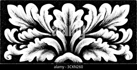 Traditionelles talavera Fliesendesign mit auffälligen schwarzen Ornamenten. Stock Vektor