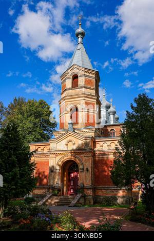 Die orthodoxe Kathedrale St. Isidor in Valga, Estland, im Baltikum Stockfoto