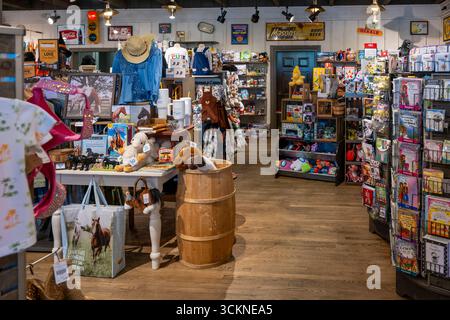 Olathe, Kansas. Cracker Barrel Old Country Store mit seiner gutbürgerlichen Country-Küche ist ein Kettenrestaurant, das amerikanische Gerichte serviert und auch eine hat Stockfoto