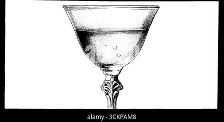 Elegantes aperol-Spritz im Vintage-Glas mit sprudelnden Bläschen für Cocktailmenü. Stock Vektor