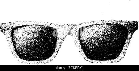 Sehr detaillierte Illustration klassischer Sonnenbrillen mit stippelnder Tinte. Stock Vektor