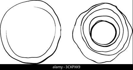 Meditative Linienkunstmuster für Entspannungs- und Achtsamkeitsprojekte. Stock Vektor