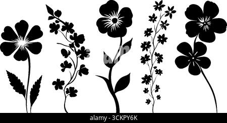 Volkstümliche Blumen- und Weinstöcke mit Sternenbogendesign für künstlerische Einrichtung. Stock Vektor