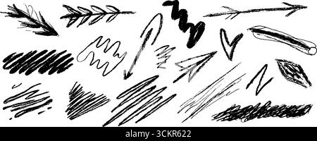 Vielfältige abstrakte Kollektion mit Richtungspfeilen für kreative Designprojekte. Stock Vektor