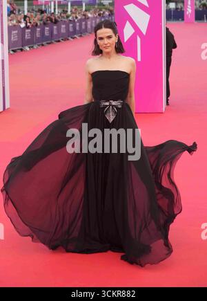 Deauville, Normandie, FRANKREICH. September 2025. Deauville, Frankreich. September 2025. Zoey Deutch besuchte die Nouvelle Vague-Vorführung im Rahmen des 51. Deauville American Film Festivals am 12. September 2025 in Deauville, Frankreich (Credit Image: © Laurent Lairys/ZUMA Press Wire) NUR ZUR REDAKTIONELLEN VERWENDUNG! Nicht für kommerzielle ZWECKE! Stockfoto