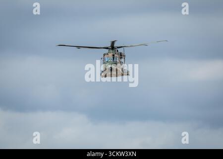 Die portugiesische Luftwaffe Leonardo AW101 Merlin wurde am 18. Juli 2025 bei der Royal International Air Tattoo geflogen. Stockfoto