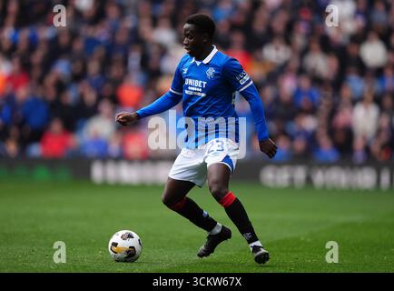 Rangers' Djeidi Gassama während des William Hill Premiership Matches im Ibrox Stadium, Glasgow. Bilddatum: Samstag, 13. September 2025. Stockfoto