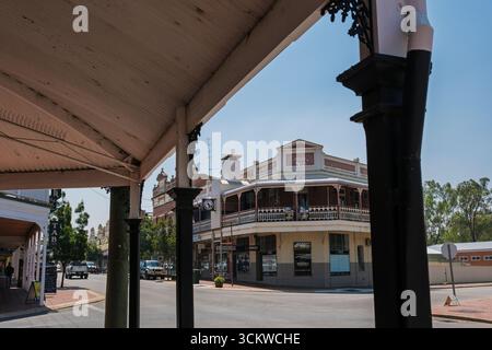 Historische Gebäude aus Edwardian in Avon Terrace, York, Western Australia Stockfoto