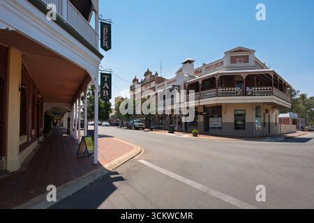 Historische Gebäude aus Edwardian in Avon Terrace, York, Western Australia Stockfoto