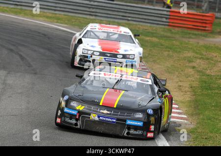 Magione, Italien - 20. September 2014: NASCAR Whelen Euro Series im Rennen auf dem Autodromo dell'Umbria in Magione. Stockfoto
