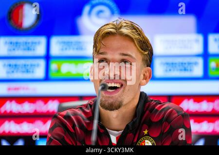 Rotterdam, Niederlande. September 2025. Rotterdam - Luciano Valente aus Feyenoord Rotterdam während der fünften Wettkampfrunde der Eredivisie Saison 2024/2025. Das Spiel findet am 13. September 2025 im Stadion Feijenoord de Kuip zwischen Feyenoord Rotterdam und sc Heerenveen statt. Credit: Box to Box Pictures/Alamy Live News Stockfoto