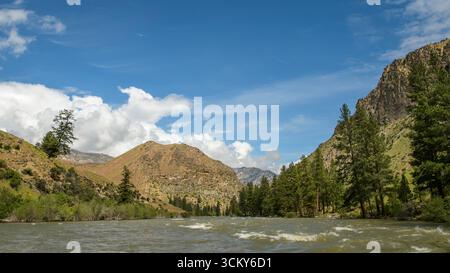 Mittlerer Fork des Salmon River, Frank Church River of No Return Wilderness, Idaho. Stockfoto