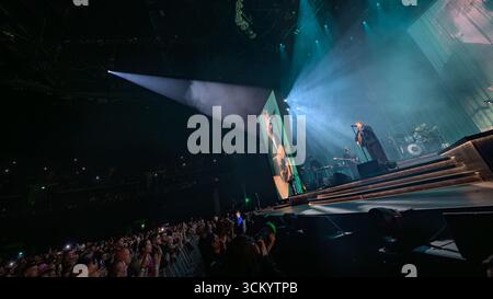 Glasgow, Großbritannien. September 2025. Lewis Capaldi hat live auf der Bühne im OVO Hydro gesehen nach einer zweijährigen Pause kehrt Lewis Capaldi in die Musikszene zurück und spielt im OVO Hydro in Glasgow. Credit: SOPA Images Limited/Alamy Live News Stockfoto
