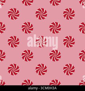 Peppermint Candy Pink Hintergrundmuster Stock Vektor