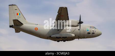C-27J Spartan auf der BIAS Air Show 2025 in Bukarest, Rumänien Stockfoto
