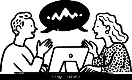 Interaktiver Livestream-Chat mit engagierten Teilnehmern und dynamischer Sprechblase. Stock Vektor