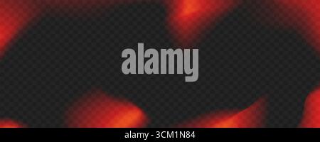 Vektor-Rotlicht-Leckfilm-Filtereffekt Auf Schwarzem Transparenten Hintergrund Für Vintage-Foto-Design Stock Vektor