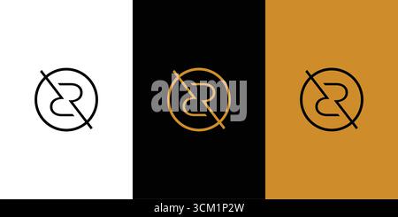 Elegantes und modernes Logodesign mit den Buchstaben RR Initialen Stock Vektor