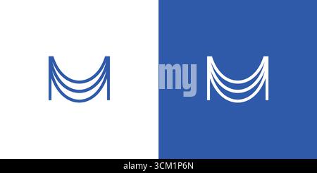 Einzigartiges und modernes M-Kabellogo Stock Vektor