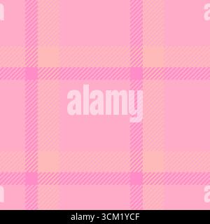 Illustration Check Vektor Plaid, Styling Textil Textur Muster. Nahtloser Hintergrund-Schottenstreifen in roten und hellen Farben. Stock Vektor