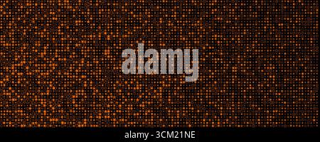 Halloween Orange Stern Konfetti Hintergrund Auf Schwarz, Glitter Glitzer Funkeln Nachtmuster Für Party, Herbst Festival, Poster, Banner Und Event Design. Vektor Stock Vektor