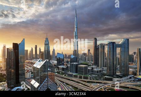 Emirate - Stadtbild von Dubai, Luftblick, VAE Stockfoto