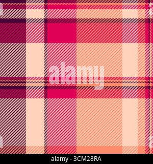Mockup Muster Vektor Hintergrund, usa Tartan nahtlose Textur. Bandana-Stoff kariertes Textil in hellen und roten Farben. Stock Vektor