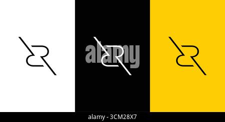 Einfaches und modernes RR-Initialen-Logo-Design Stock Vektor